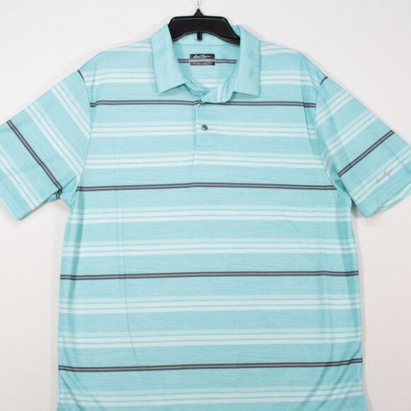Ben Hogan Polo Men's Large Blue Short Sleeve Striped - Picture 10 of 10